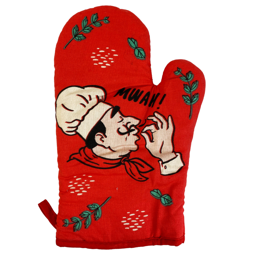 Chefs Kiss Oven Mitt Funny Italian Cooking Culinary Foodie Kitchen Glove Image 2