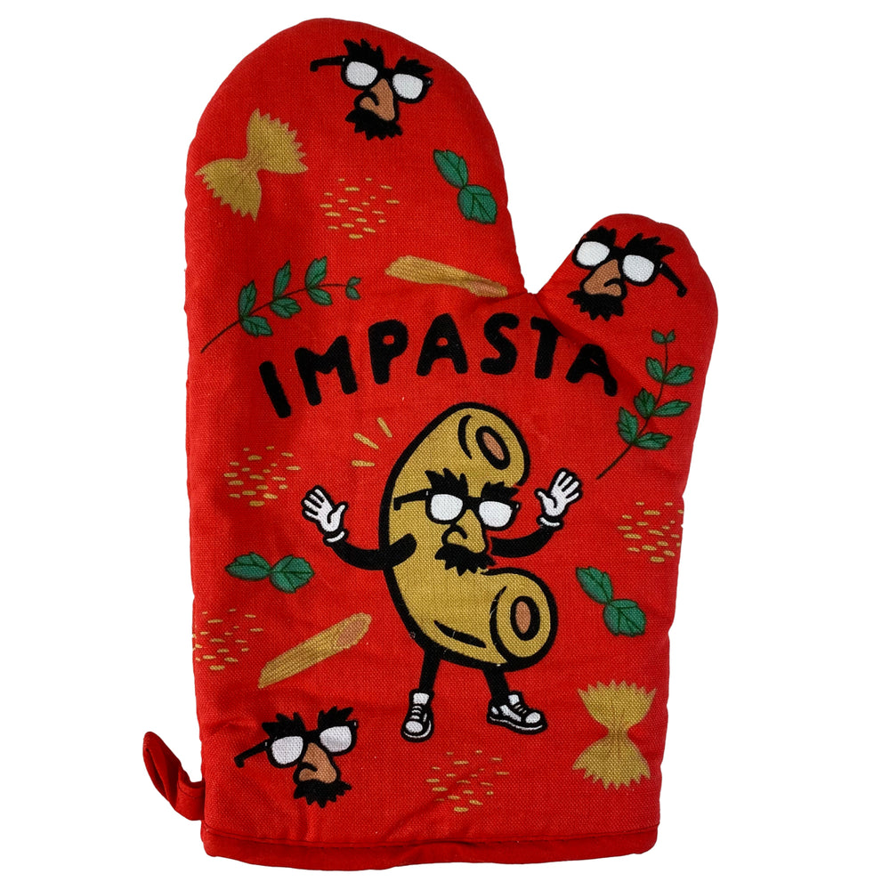 Impasta Oven Mitt Funny Noodle Disguise Imposter Hilarious Graphic Novelty Kitchen Glove Image 2