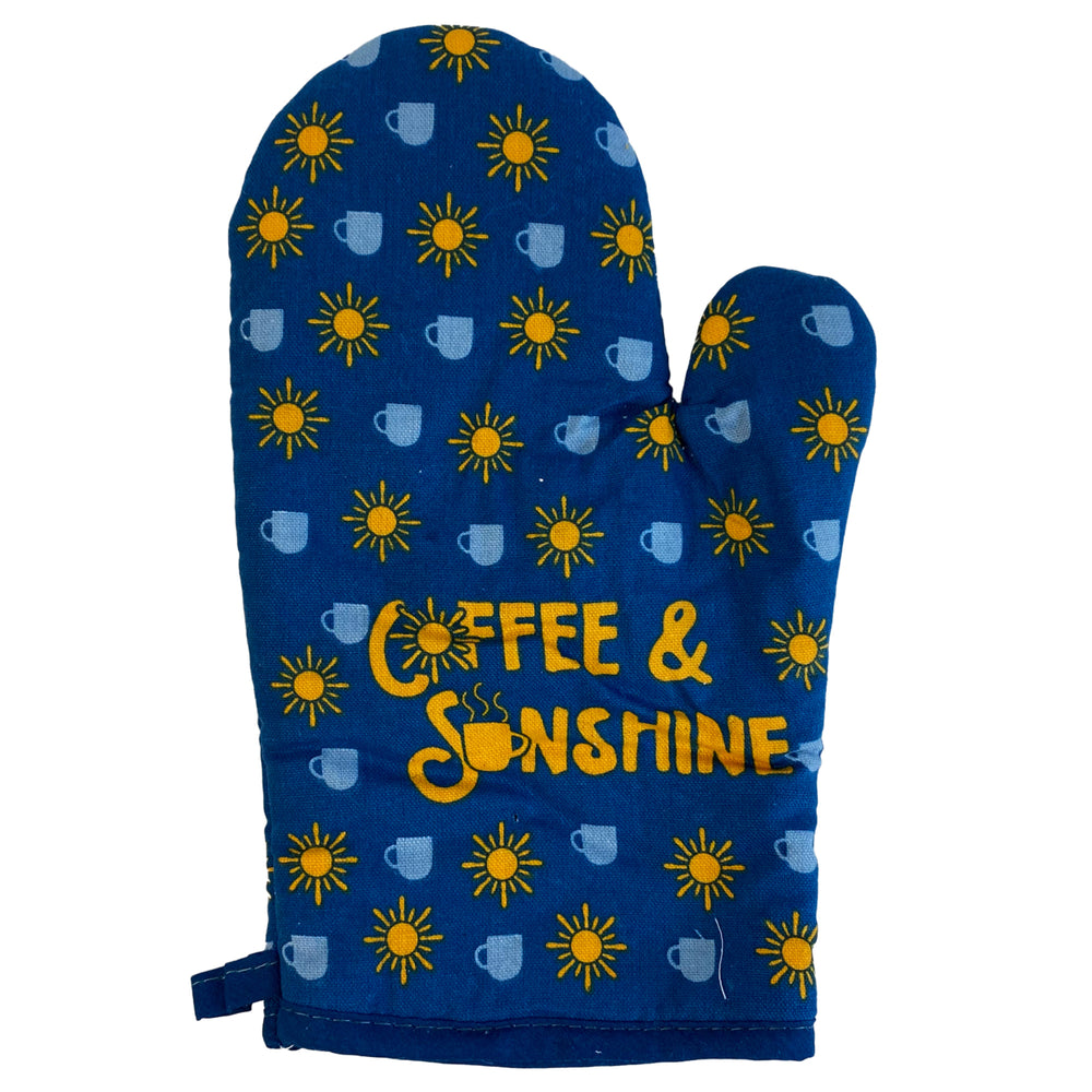 Coffee And Sunshine Oven Mitt Cute Morning Breakfast Baking Graphic Novelty Kitchen Glove Image 2