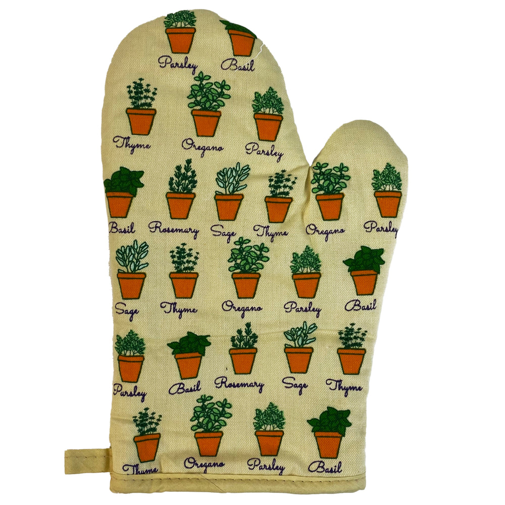 Potted Herbs Oven Mitt Cute Chef Spices Gardening Lover Gift Novelty Kitchen Glove Image 2