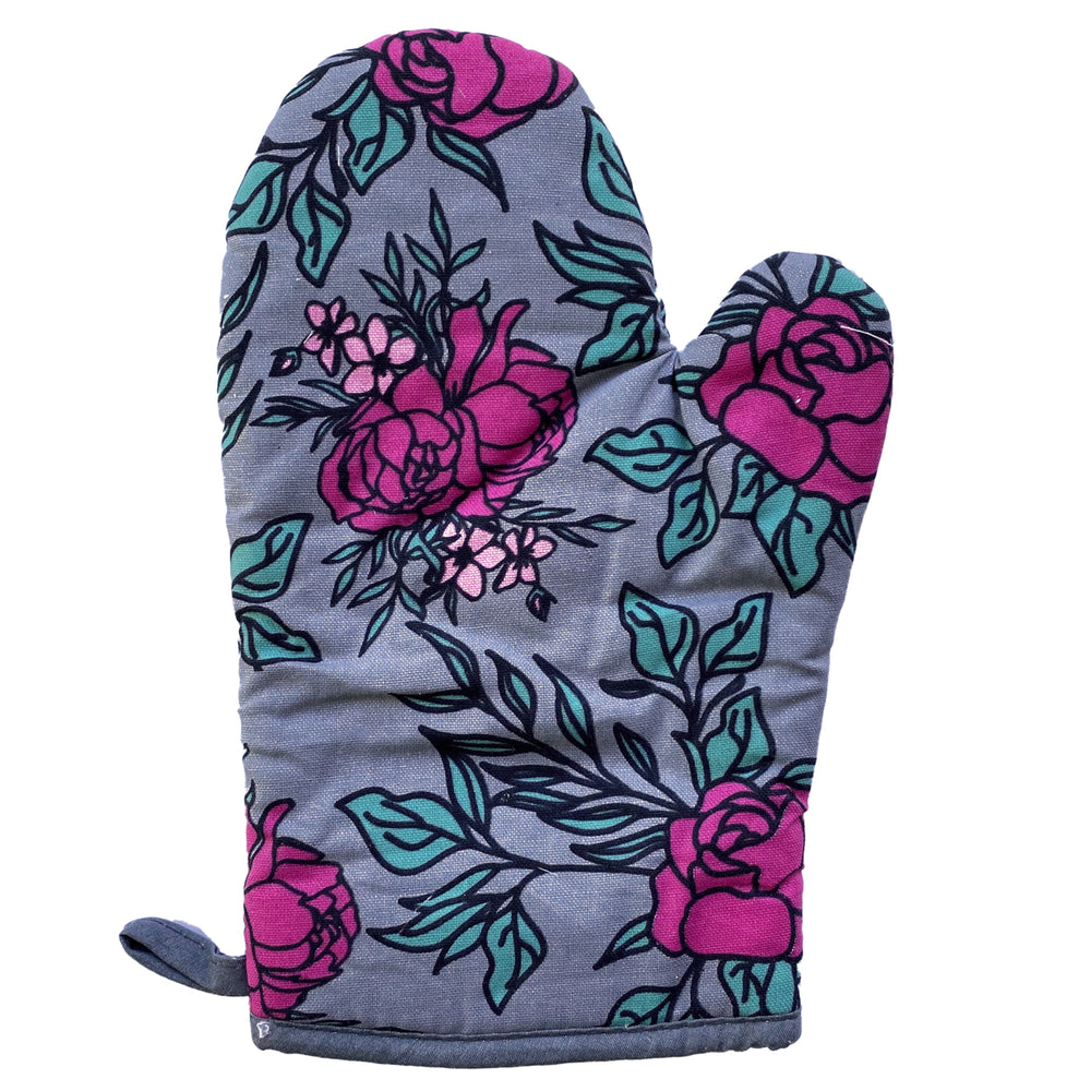 Happiness Is Homemade Oven Mitt Cute Floral Baking Kitchen Glove Image 2