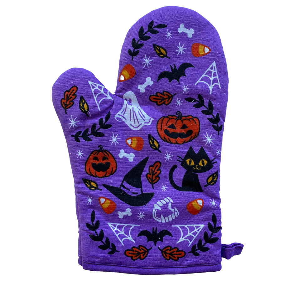 Halloween Oven Mitt Cute Festive Jack-O-Lantern Spooky Candy Corn Kitchen Glove Image 1