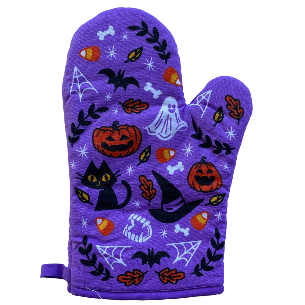Halloween Oven Mitt Cute Festive Jack-O-Lantern Spooky Candy Corn Kitchen Glove Image 2