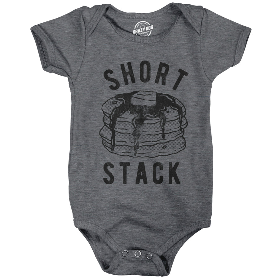 Baby Bodysuit Short Stack Jumper Funny Breakfast Pancakes Food Graphic Novelty Infant Clothes Image 1