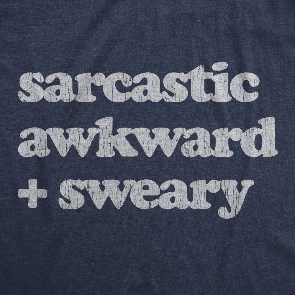 Womens Sarcastic Awkward Sweary Tshirt Funny Personality Introvert Graphic Tee Image 2