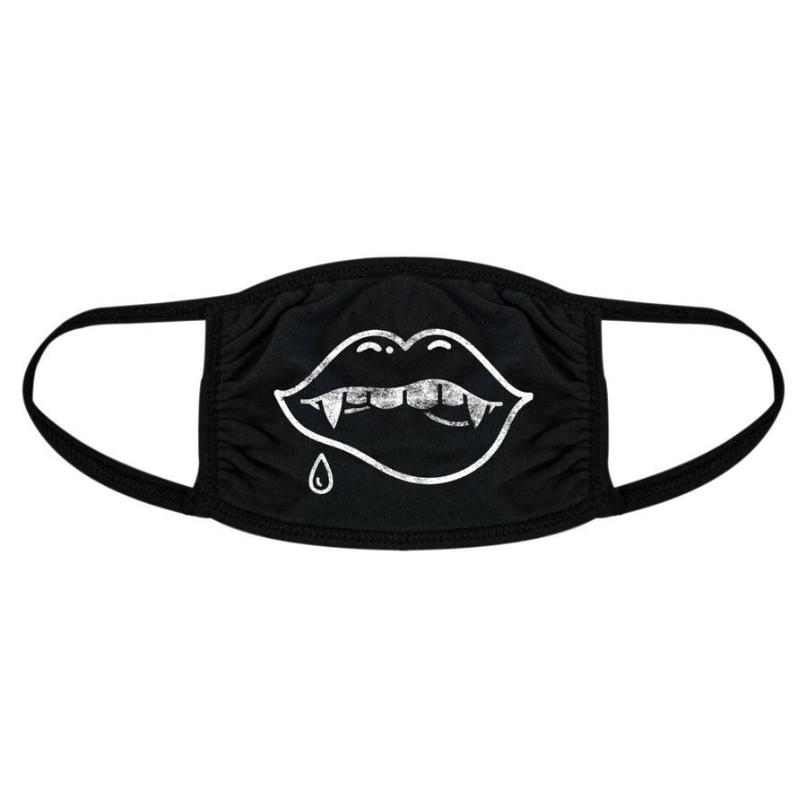 Sexy Vampire Face Mask Funny Halloween Fangs Graphic Nose And Mouth Covering Image 1