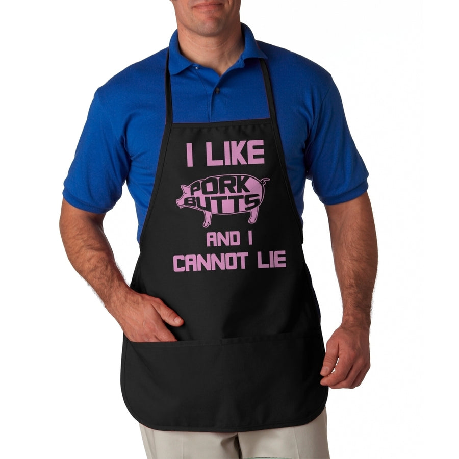 I LIke Pork Butts And I Cannot Lie Apron Funny Grilling Aprons Image 1