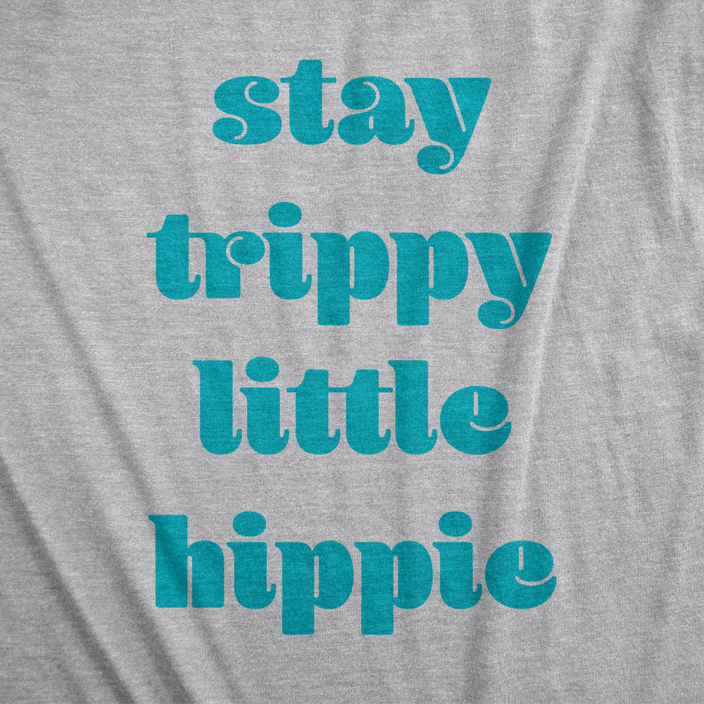 Baby Bodysuit Stay Trippy Little Hippie Tshirt Funny Flower Child Graphic Creeper Image 2