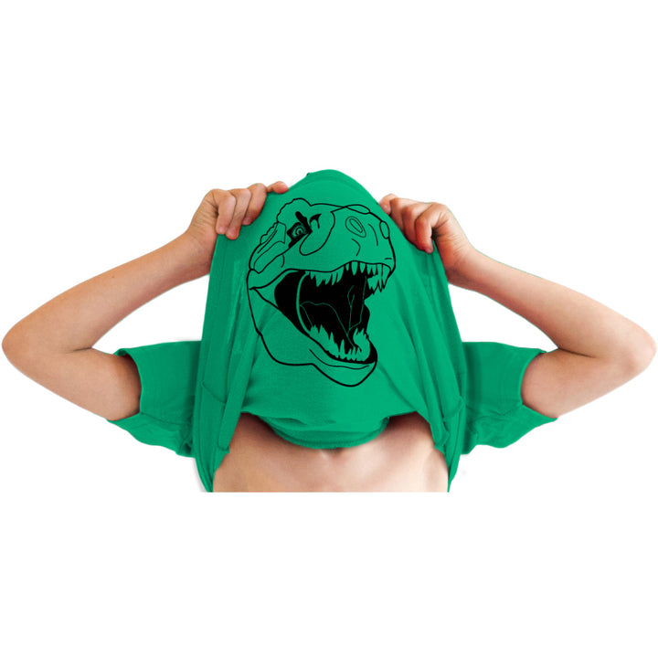 Youth Ask Me About My Trex T Shirt Funny Cool Dinosaur Flip Graphic Print Kids Image 6
