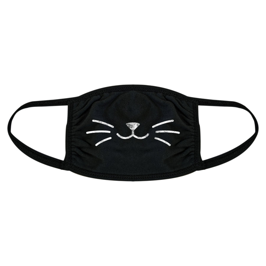 Youth Cat Whiskers Face Mask Funny Kitty Nose And Mouth Covering For Kids Image 1