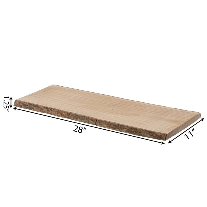 Rustic Natural Tree Log Wooden Rectangular Shape Serving Tray Cutting Board Image 4