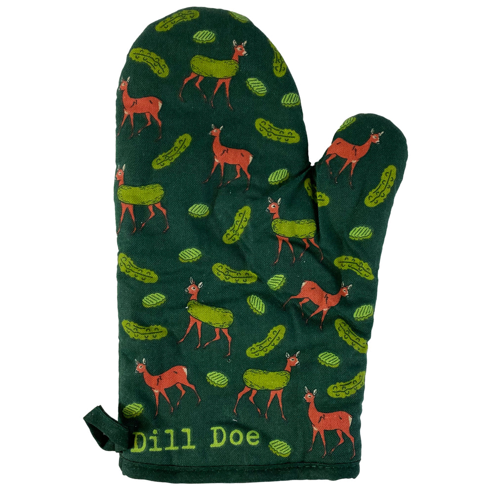 Dill Doe Oven Mitt Funny Sexual Innuendo Deer Pickle Graphic Novelty Kitchen Glove Image 2