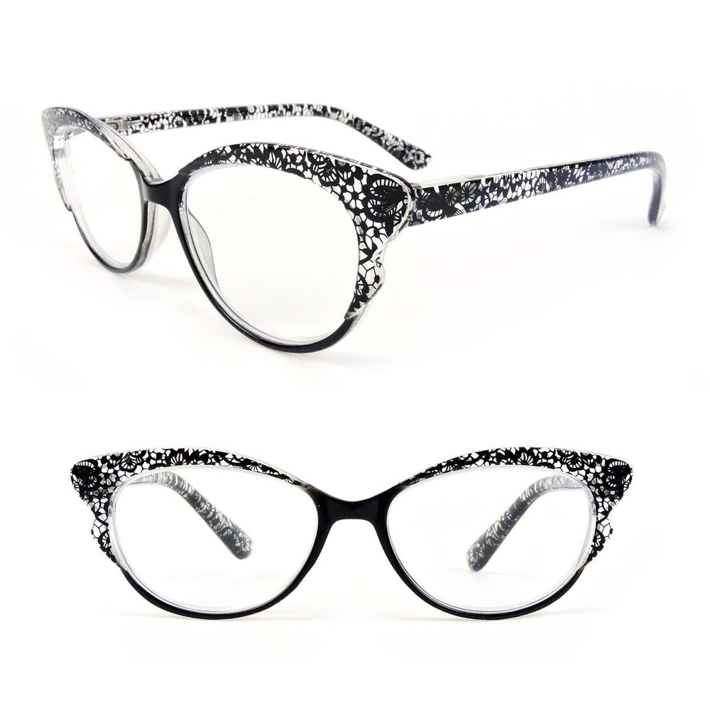 Cat Eye Frame Spring Hinges Fashion Womens Reading Glasses Image 2