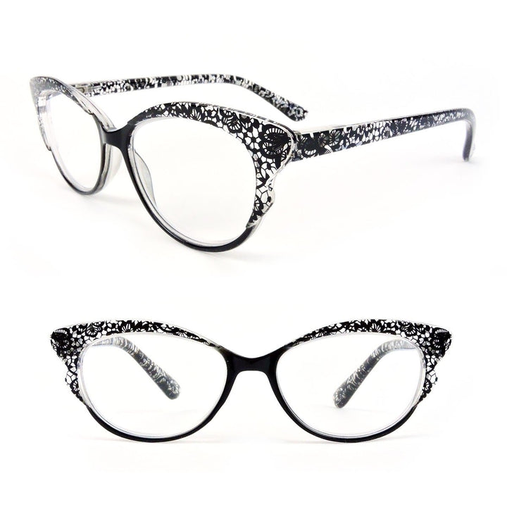 Cat Eye Frame Spring Hinges Fashion Womens Reading Glasses Image 1