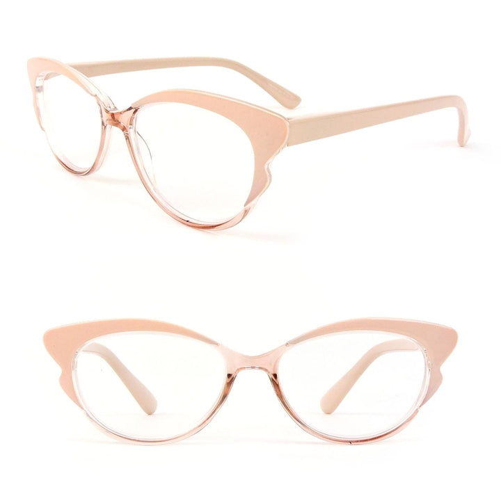 Cat Eye Frame Spring Hinges Fashion Womens Reading Glasses Image 3