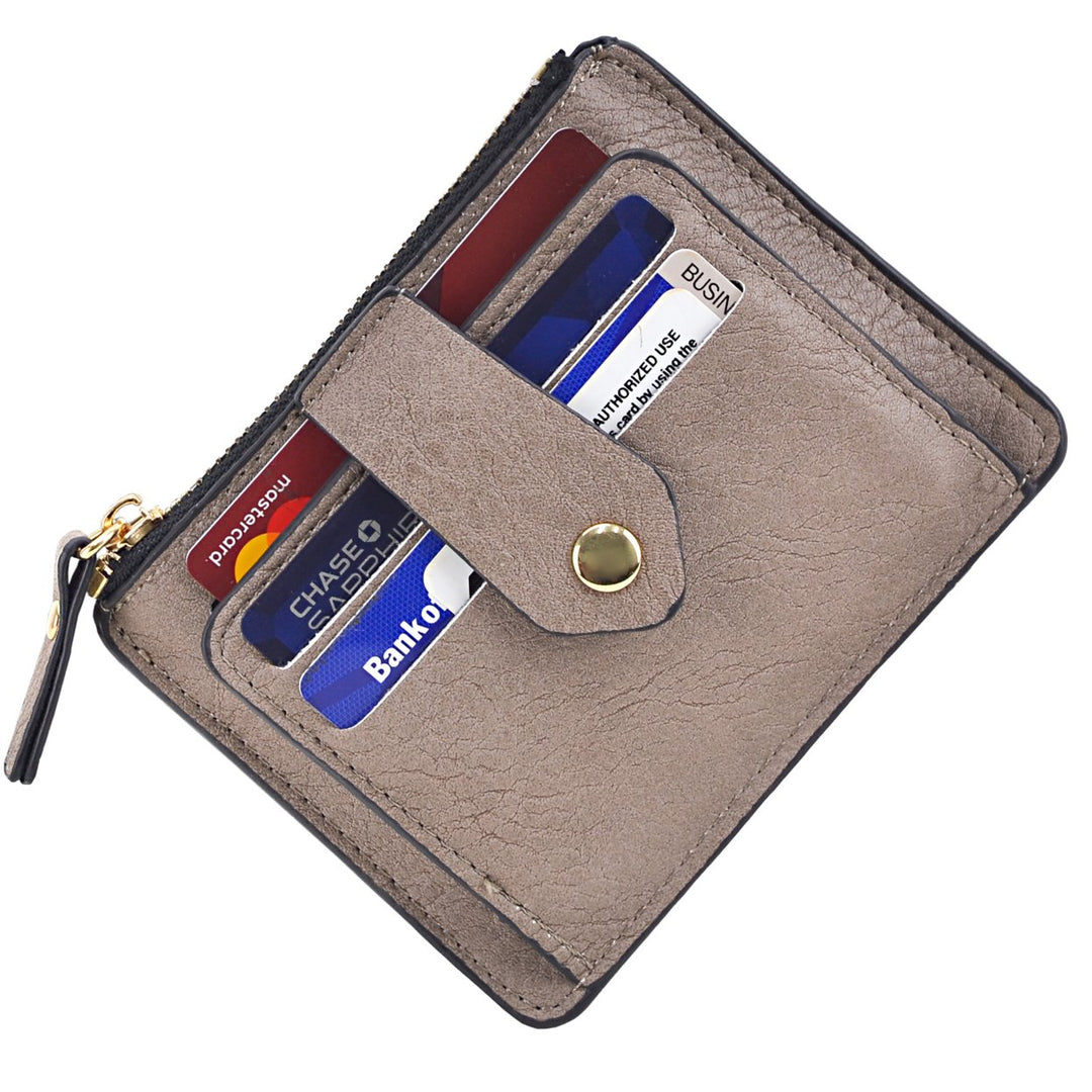 Wallet coin purse with multiple card slots unisex style Image 1