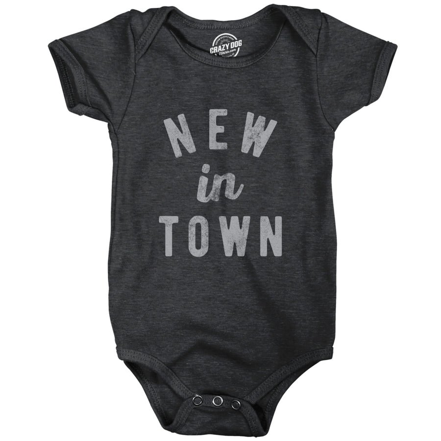 Baby Bodysuit  In Town Funny Cute Family Novelty Graphic Jumper For Infants Image 1