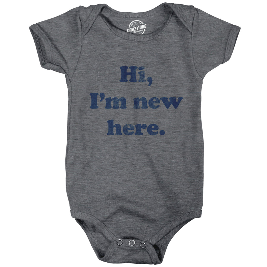 Baby Bodysuit HiIm  Here Funny Cute Novelty Graphic Jumper For Infants Image 1