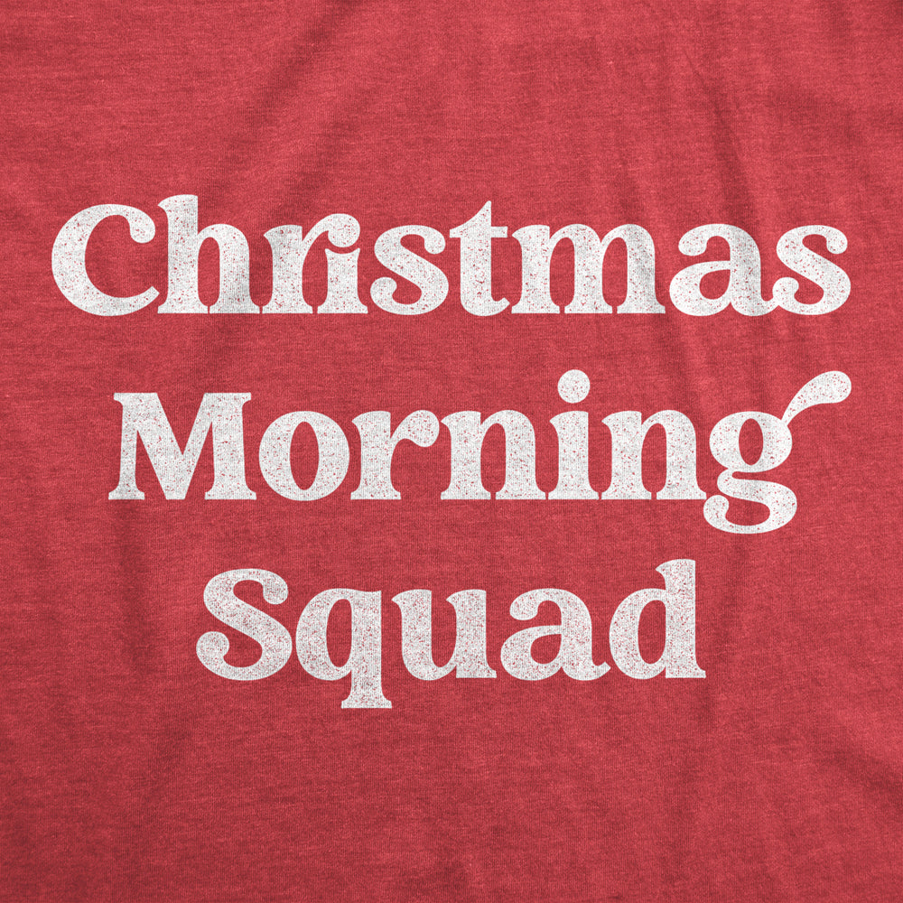 Youth Christmas Morning Squad Tshirt Funny Xmas Party Family Novelty Graphic Tee For Kids Image 2