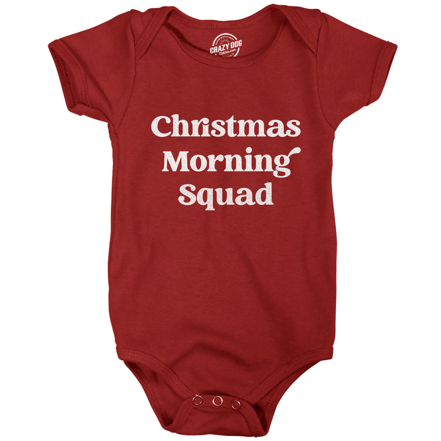 Baby Bodysuit Christmas Morning Squad Funny Xmas Party Family Novelty Graphic Jumper For Infants Image 1