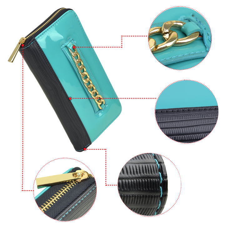 Wallets for Women Leather Credit Card Holder with RFID Blocking Small Wristlet Image 7