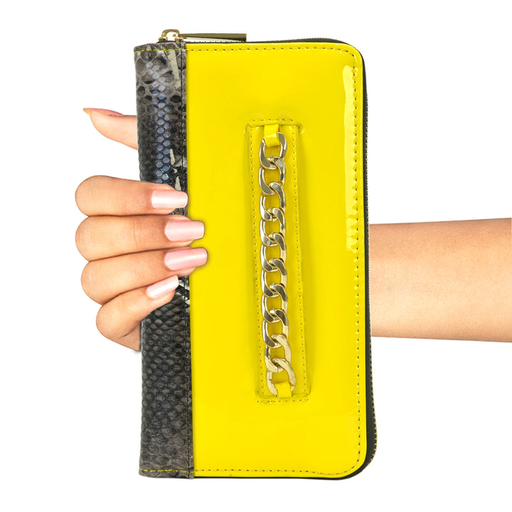 Womens Wallet RFID Blocking Leather Zip Around Long Purse Credit Card Clutch Wristlet Image 4
