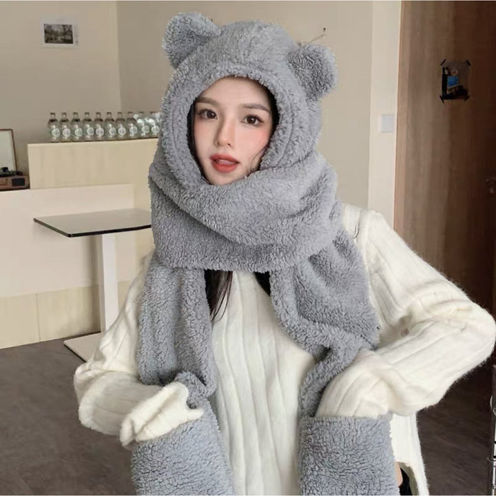 Scarf Women All-match Autumn And Winter Warm Hat One Image 8