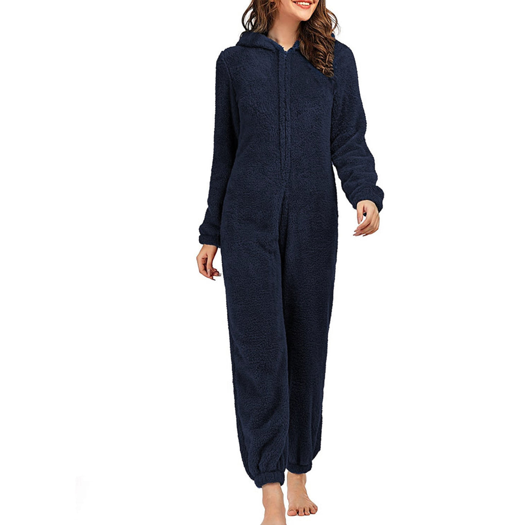 Ladies Plush And Thick Plush One-piece Pajamas Image 11