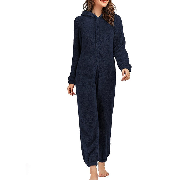 Ladies Plush And Thick Plush One-piece Pajamas Image 1
