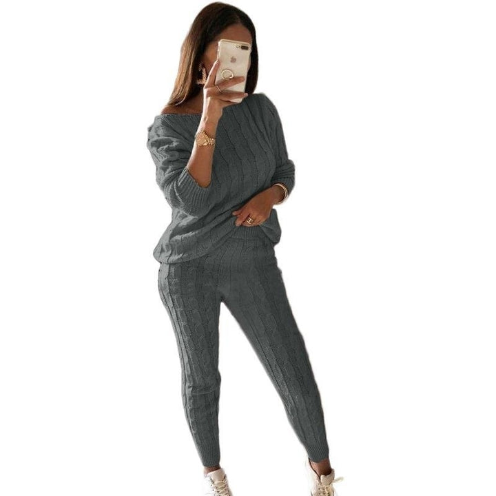 Womens Solid Color Suit Sweater Image 4