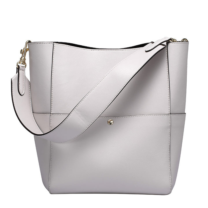 Womens Leather Designer Handbags Tote Purses Shoulder Bucket Bags Image 8