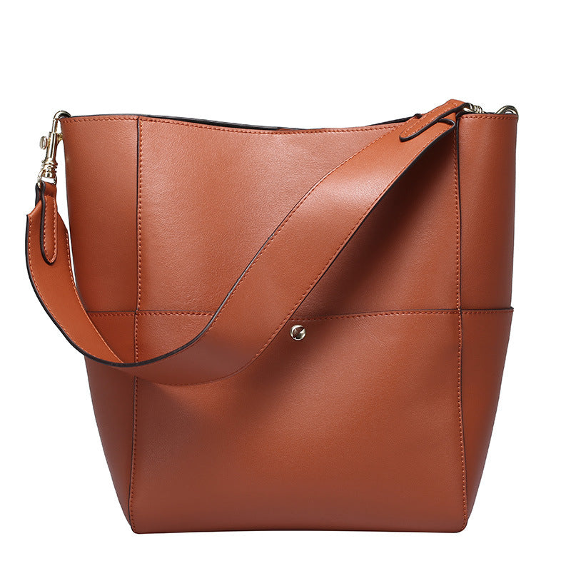 Womens Leather Designer Handbags Tote Purses Shoulder Bucket Bags Image 9