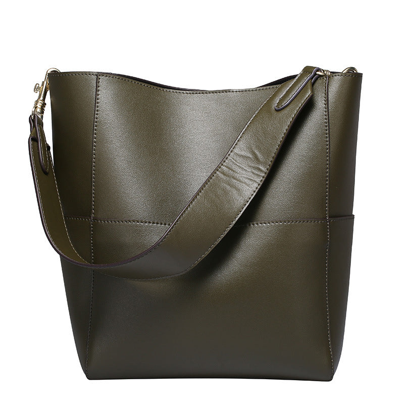 Womens Leather Designer Handbags Tote Purses Shoulder Bucket Bags Image 10
