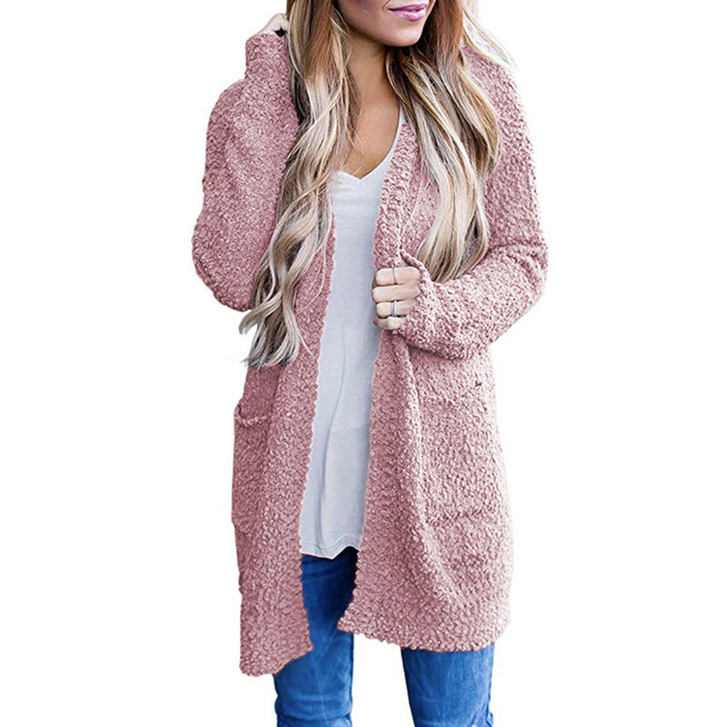 Womens Long Sleeve Soft Chunky Knit Sweater Open Front Cardigan Outwear Coat Image 3