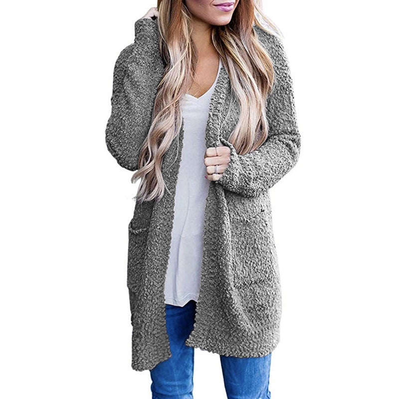Womens Long Sleeve Soft Chunky Knit Sweater Open Front Cardigan Outwear Coat Image 6