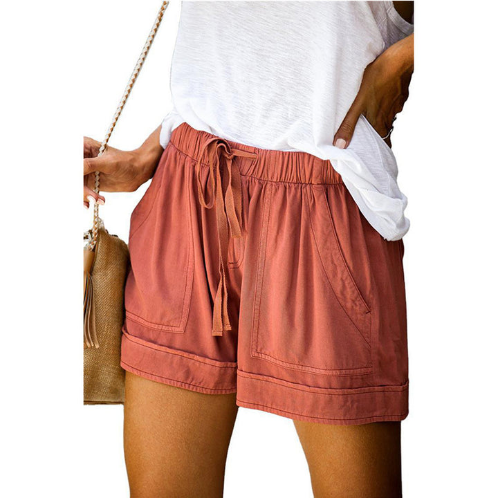 Womens Casual Drawstring Pocketed Shorts Summer Loose Athletic Comfy Short Pants Image 10