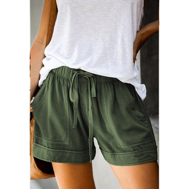 Womens Casual Drawstring Pocketed Shorts Summer Loose Athletic Comfy Short Pants Image 11