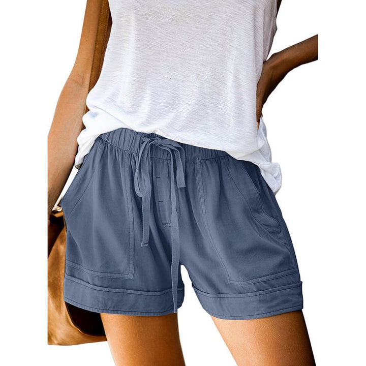 Womens Casual Drawstring Pocketed Shorts Summer Loose Athletic Comfy Short Pants Image 1