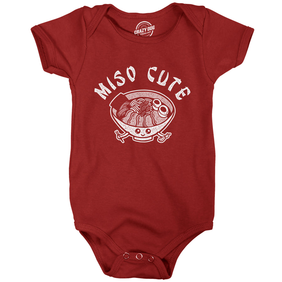 Miso Cute Baby Bodysuit Funny Hilarious Gift Shower Graphic Jumper For Infants Image 1