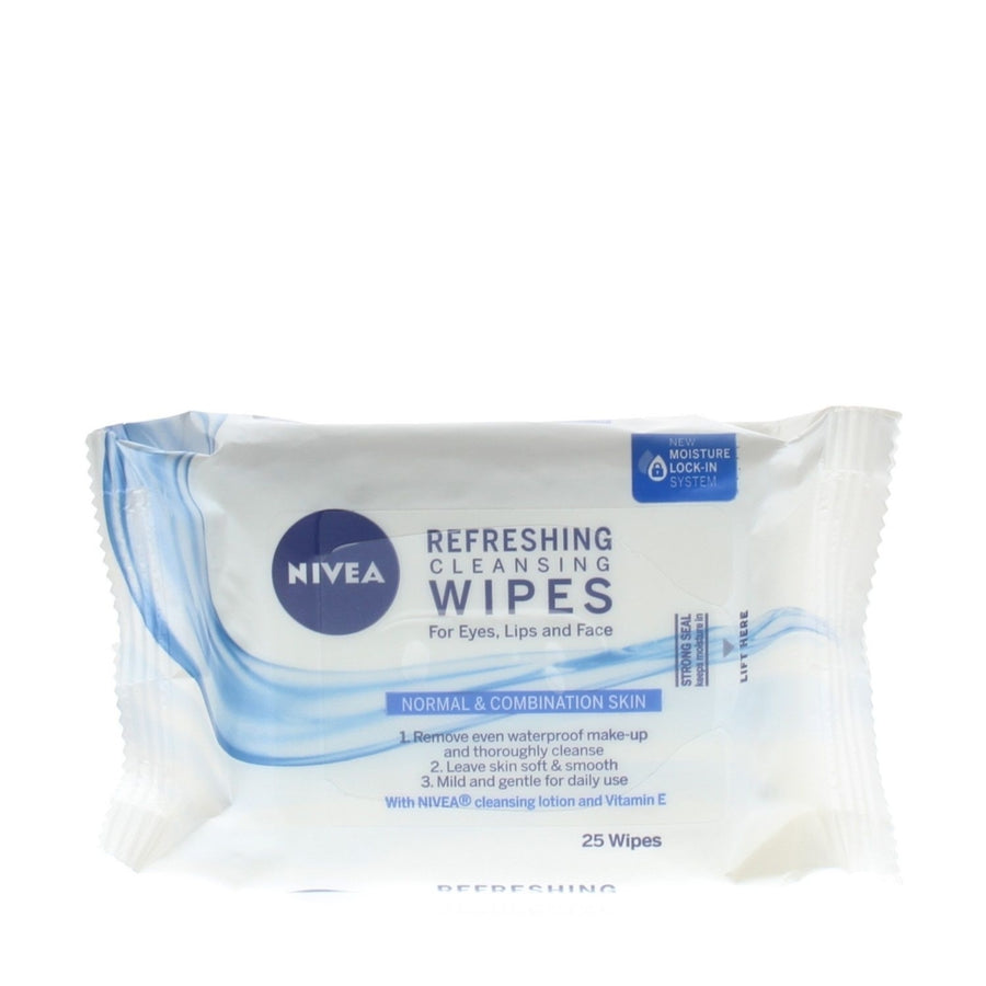 Nivea 3-In-1 Refreshing Cleansing Wipes Face Cleansing (25 Wipes) Image 1