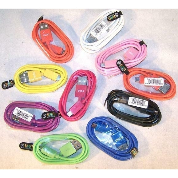 1 BAG ANDROID /  SMART PHONE CORD BULK PACKAGE cell accessory cell 10PC 474 Image 1