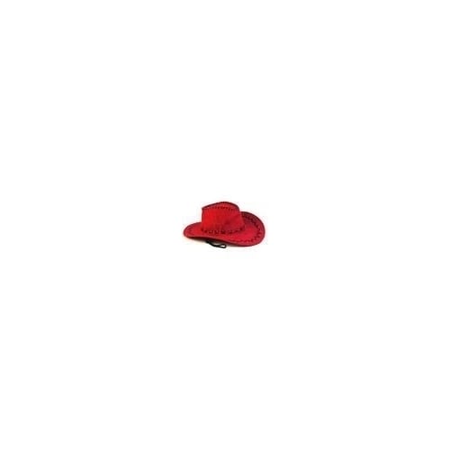 1  RED COLOR LEATHER style COWBOY HAT  cowgirl mens womens WESTERN WEAR Image 1