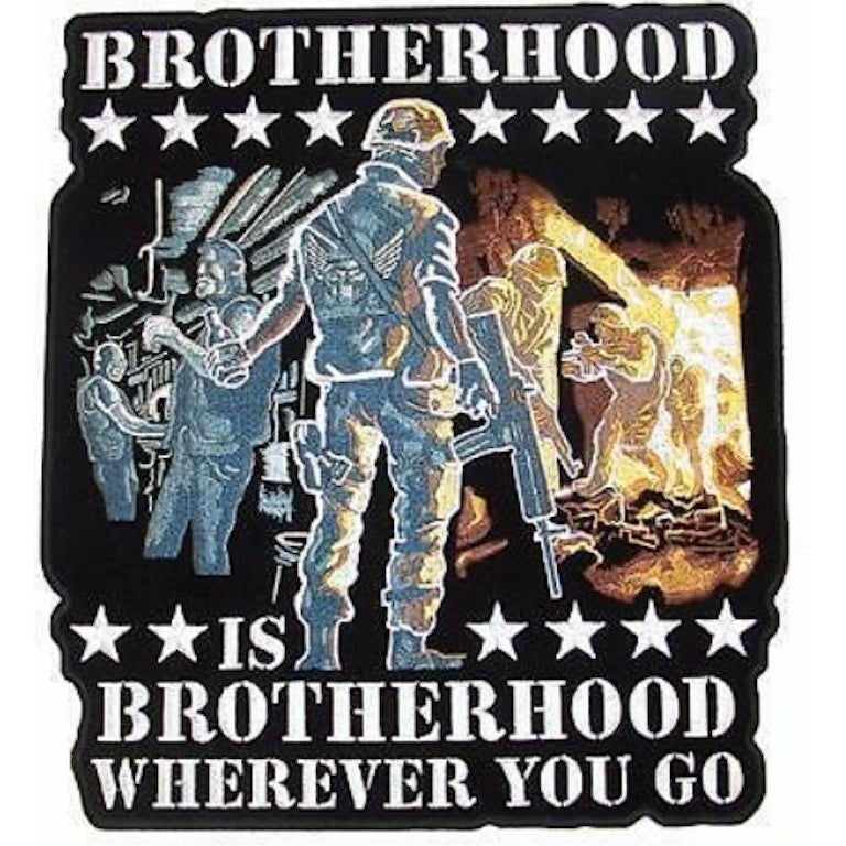 1  JUMBO BROTHERHOOD IS BROTHERHOOD JACKET BACK PATCH JBP56  12 INCH Image 1