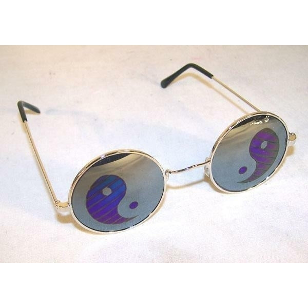 YIN YANG MIRROR REFLECTION GLASSES  mens womens sunglasses ying novelty glass Image 1