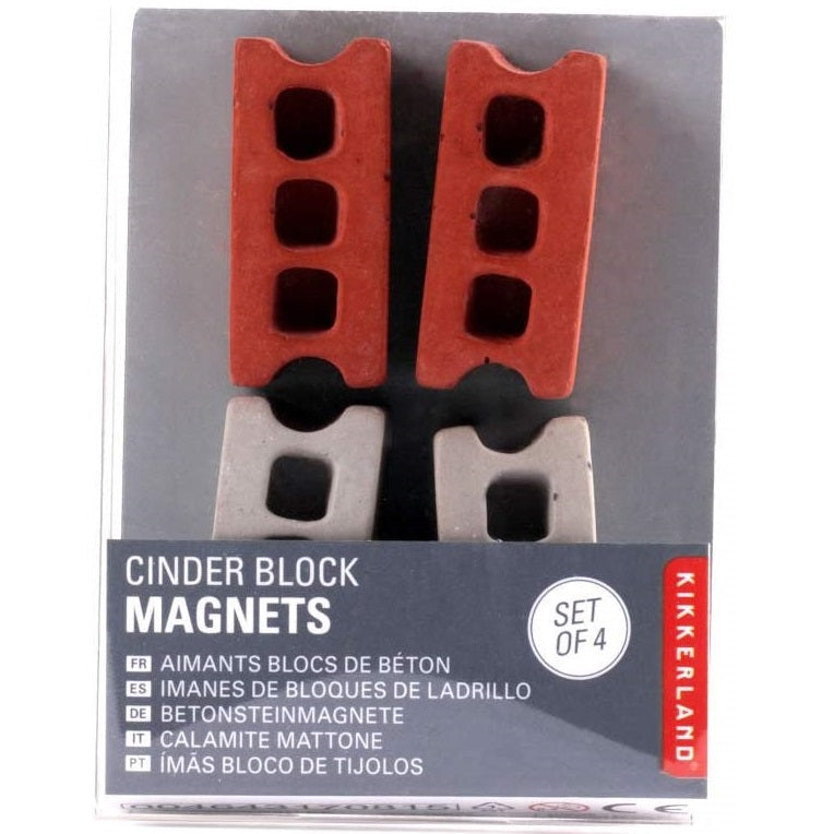 (Set of 8) Kikkerland MG78 Cinder Block Refrigerator MagnetsMulticolored Image 4