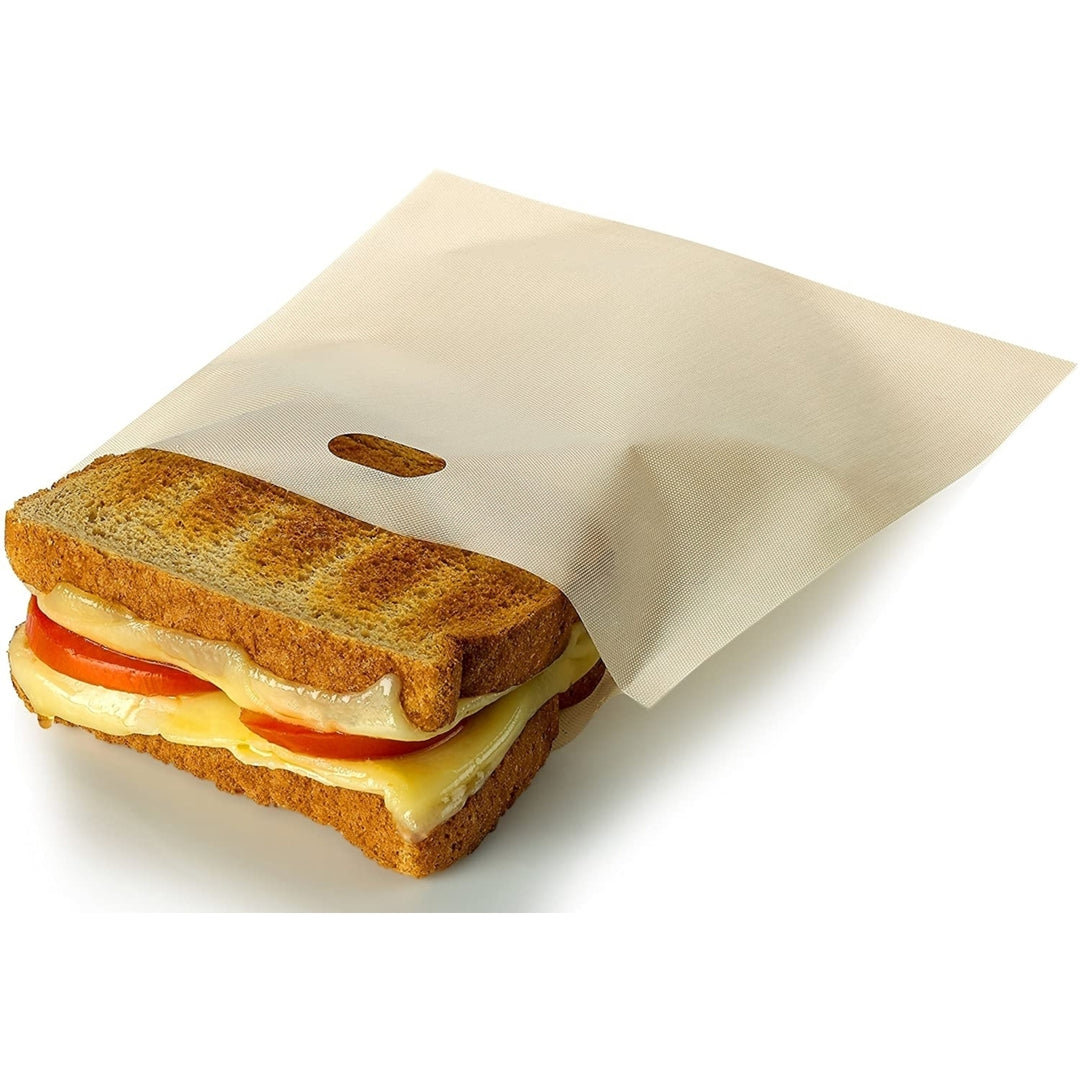 (9 pack) RL Treats Non Stick Reusable Toaster Bags Toaster Sleeves for Sandwich and Grilling Image 4
