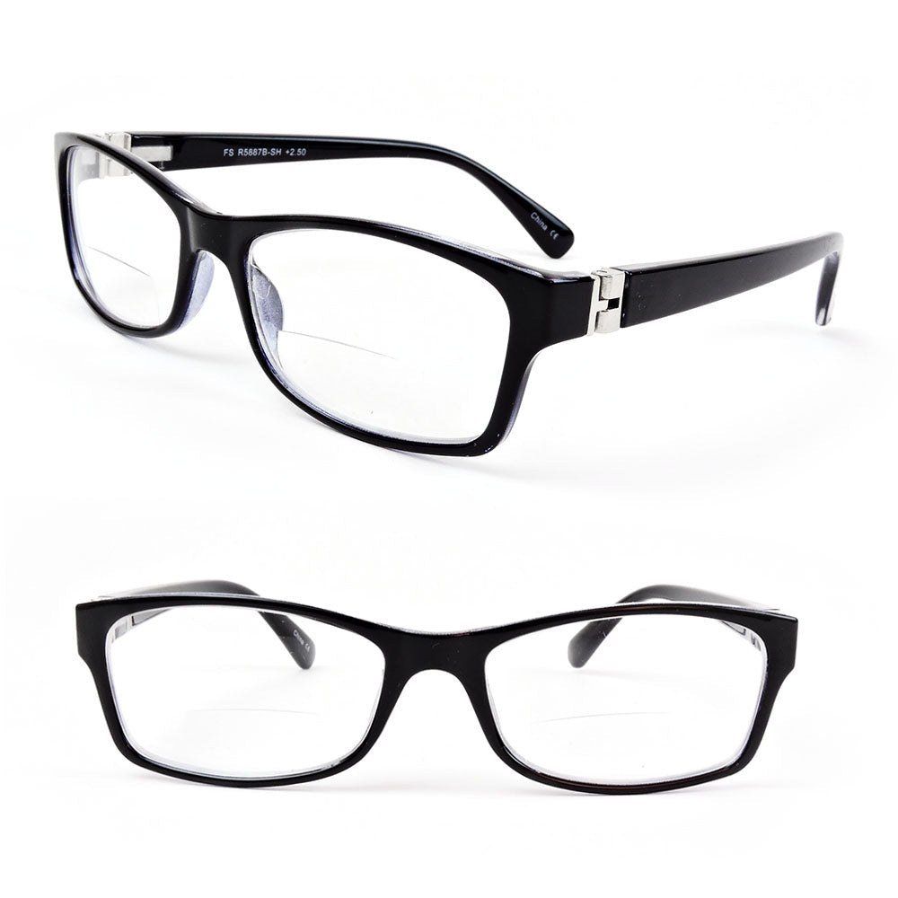 Reading Glasses Bifocal Spring Temple Fashion Readers 150-300 Image 2