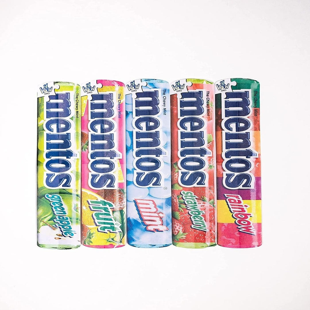Mentos Mini Jigsaw Puzzle 5-pack 3"x10" Colorful Candy Bundle Set YWOW Image 4