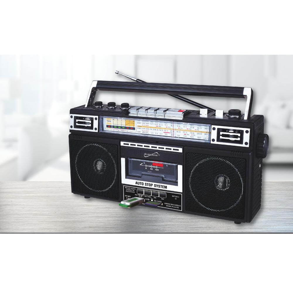 4 Band Radio and Cassette Player + Cassette To Mp3 Converter and Bluetooth Image 2