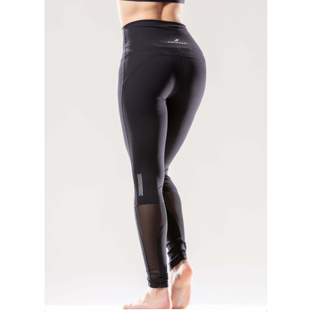 Energique Athletic Leggings with Reflective Strips and Mesh Panels Image 6